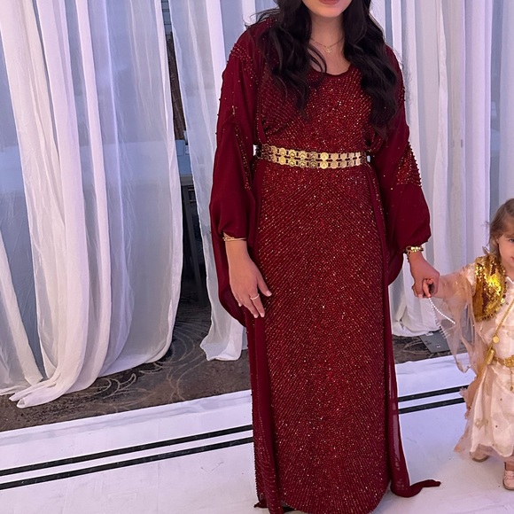chinese dress ladies Baxan Collection – Elegant Kurdish Dress with Mesh Embroidery & Satin Silk  Kiras – Kurdish Clothes by Kewsan main image 0